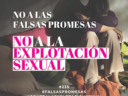 23 de septiembre, Día Internacional contra la Explotación Sexual y el Tráfico de Mujeres, Niñas y Niños.