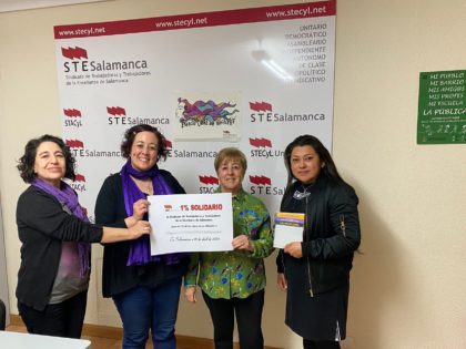 APRAMP recibe el 1% solidario del Sindicato STE de Salamanca